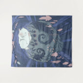 Klein Witte Konijn Slapend Wandkleed (Voorkant (horizontaal))