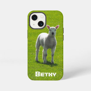 Klein Witte Lam en jouw naam iPhone 13 Mini Hoesje