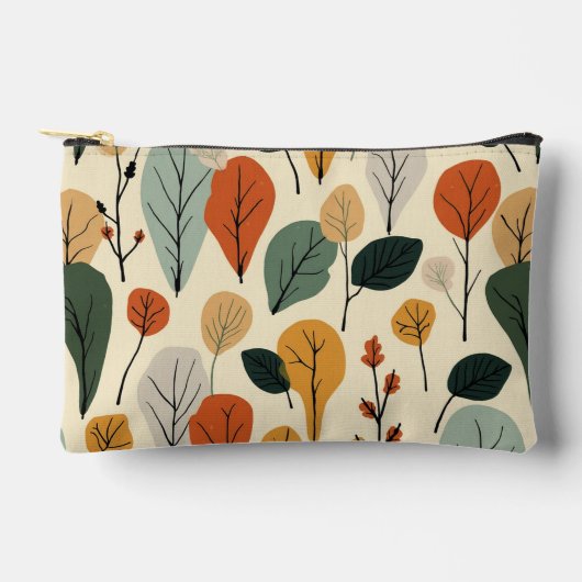 Klein zakje met herfstbladeren patroon etui (Voorkant)