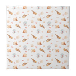 Klein zeezeilen naadloze patroonkeramische tegel tegeltje