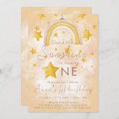 Klein Zonneschijn Boho Regenboog Gouden Ster Verja Kaart (Voorkant / Achterkant)