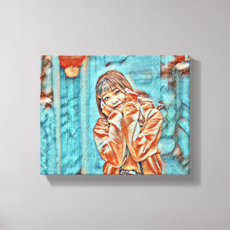 "Klein zonnetje in geel" Canvas Afdruk