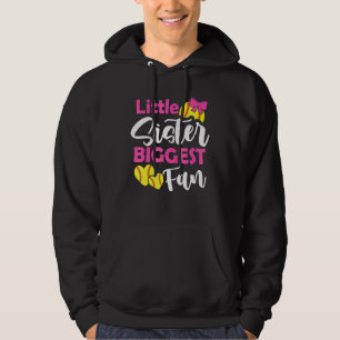 Klein zusje grootste fan softbal zusje tiener peut hoodie
