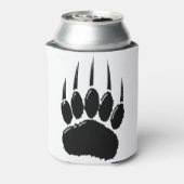 Klein zwart Beer afdrukken Blikjeskoeler (Blikje Achterkant)