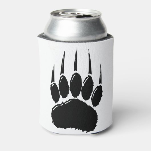 Klein zwart Beer afdrukken Blikjeskoeler (Blikje Achterkant)