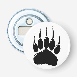 Klein zwart Beer afdrukken Button Flesopener