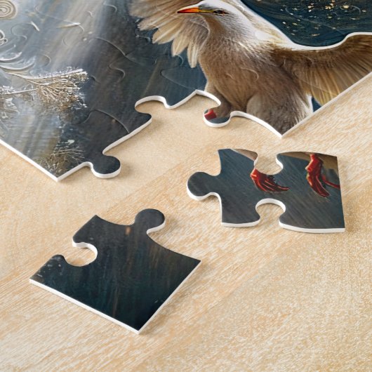 Klein zwart meisje engel met afro legpuzzel (Zijkant)