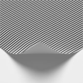 Klein zwart-wit gingham-omslagpapier cadeaupapier (Hoek)