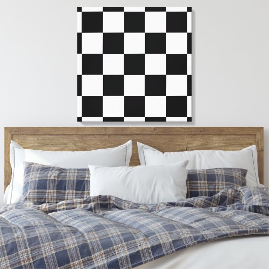 Klein-zwart-wit-toetsenbord-canvasarchitectuur Canvas Afdruk (Insitu (Slaapkamer))