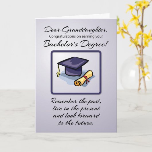 Kleindochter, Afstuderen van bachelor Kaart (Gele Bloem)