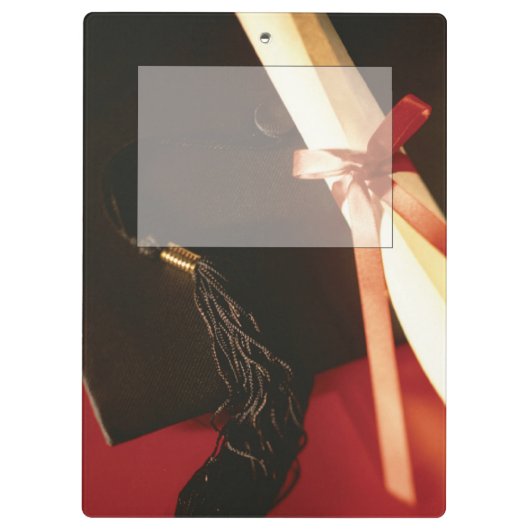 Kleindochter Afstuderen wenst, verticale cadeautje Klembord (Achterkant)