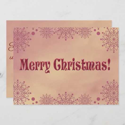 Kleindochter, als een Snowflake... Christmas (Voorkant / Achterkant)