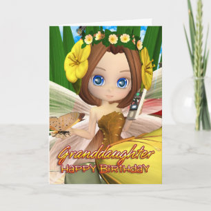 Kleindochter Birthday-kaart met maonies cutie Fal Kaart