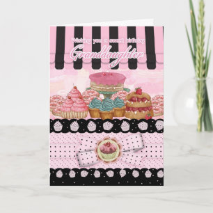 Kleindochter Cake Shop Verjaardag Wenskaart Kaart