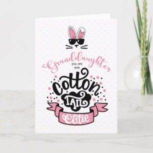 Kleindochter Cottontail Cutie Pasen Feestdagen Kaart