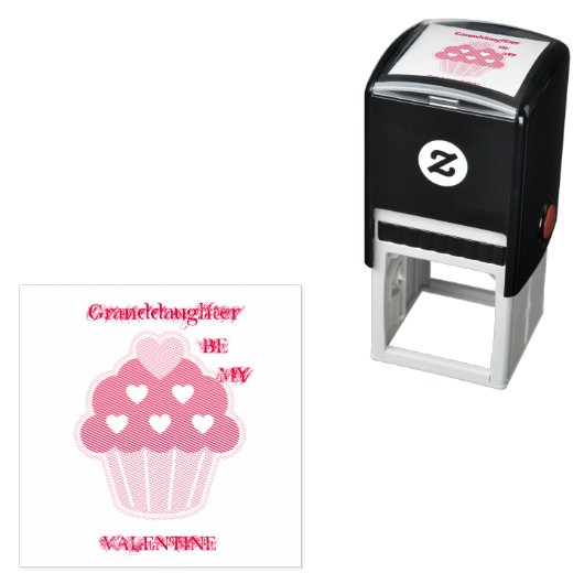 Kleindochter Cupcake Valentijn Rubber Stamp Zelfinktende Stempel (In situ)