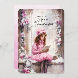 Kleindochter Donker Haired Meisje Kerstwensen