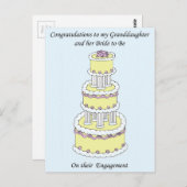 Kleindochter en haar bruid Verloving Briefkaart (Voorkant / Achterkant)