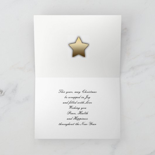 Kleindochter en man, een Christelijke kerst Feestdagen Kaart (Binnen)