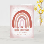 Kleindochter en man Jubileum Soft Pink Kaart (Gele Bloem)