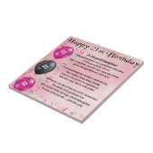 Kleindochter gedicht - 21ste verjaardag tegeltje (Zijkant)