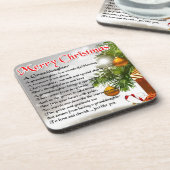 Kleindochter gedicht - kerstontwerp bier onderzetter (Linkerzijde)