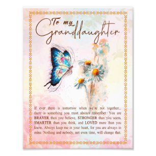 Kleindochter Giften Van opa Grandma Family Foto Afdruk