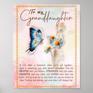 Kleindochter Giften Van opa Grandma Family Poster