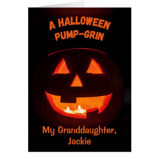 Kleindochter Halloween Schattige Jack o' Lantern (Voorkant)