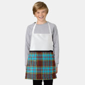 Kleindochter houdt van koken kerst tartan rok schort (Gedragen)