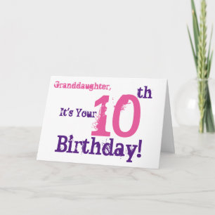 Kleindochter is 10 jaar in het paarse roze. kaart