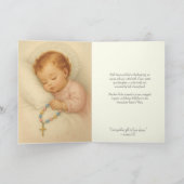 Kleindochter Katholieke Rozenkrans Baby Girl Kaart (Binnen)