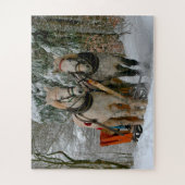 Kleindochter Kerstmis. Legpuzzel (Verticaal)