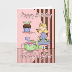 Kleindochter Leuke Verjaardag Kaart - Cupcakes en 