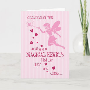 Kleindochter Magische Fairy Roze Valentijnsdag Feestdagen Kaart