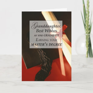 Kleindochter Master's Degree Afstuderen Wensen Kaart
