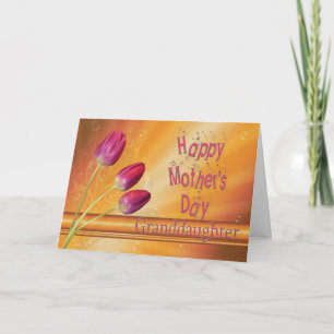 Kleindochter, Moederdag tulpen Kaart