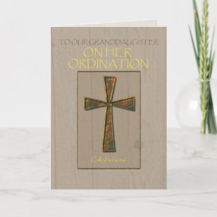 Kleindochter Ordinatie gefeliciteerd, Cross Kaart