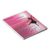 Kleindochter Poem - ballerina Notitieblok (Schuin)