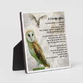 Kleindochter Poem Plaque - Owl design Fotoplaat (Voorkant)
