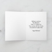 Kleindochter, Tween van Halloween Heks Kaart (Binnen)