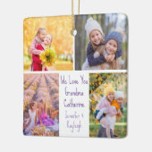 Kleindochters Foto Custom Oma Christmas Keramisch Ornament (Links)