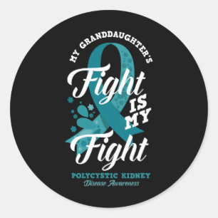 Kleindochters gevecht is mijn strijd PKD bewustzij Ronde Sticker