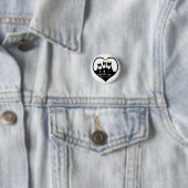 Kleine 1/4-inch TuxedoTrio-Button Ronde Button 3,2 Cm (In situ)