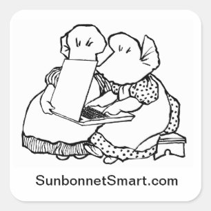 Kleine 1,5 inch Sunbonnet Smart Logo Stickers