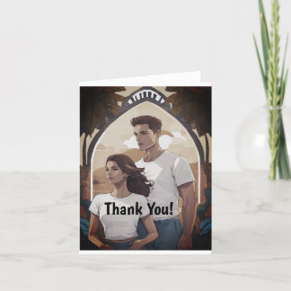 Kleine, 4-inch x 5,6-inch geheugenkaart Hartelijk Bedankkaart