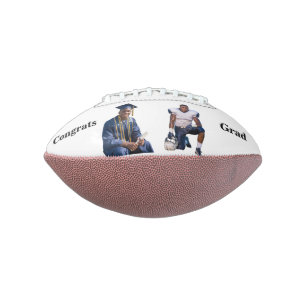 Kleine aangepaste gefeliciteerd afstudeerfoto & na american football