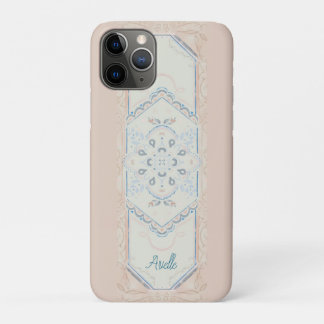 kleine Aangepaste naam Delicate Seashell Medallion iPhone 11 Pro Hoesje