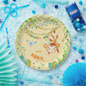 Kleine Aap Verjaardag Hanging Out Papieren Bordje (Feest)