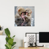 Kleine Aapjes | Heet Springs, Japan Poster (Thuiskantoor)